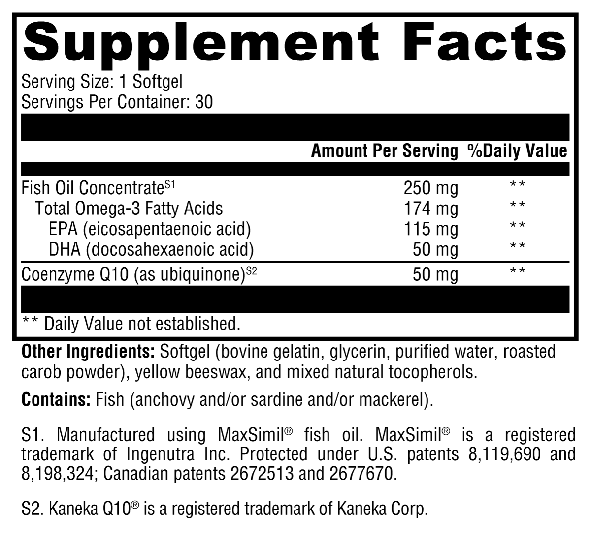 CoQmax™ Omega 50 mg Softgels