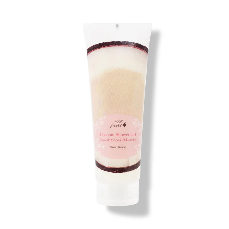 100% Pure Coconut Shower Gel, 8 fl oz – Natural Moisturizing Body Wash