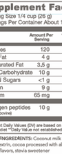 Collagen Creamer Mocha 12 Servings Supplement Facts