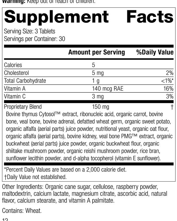 Congaplex® Chewable, 90 Tablets, Rev 12 Supplement Facts