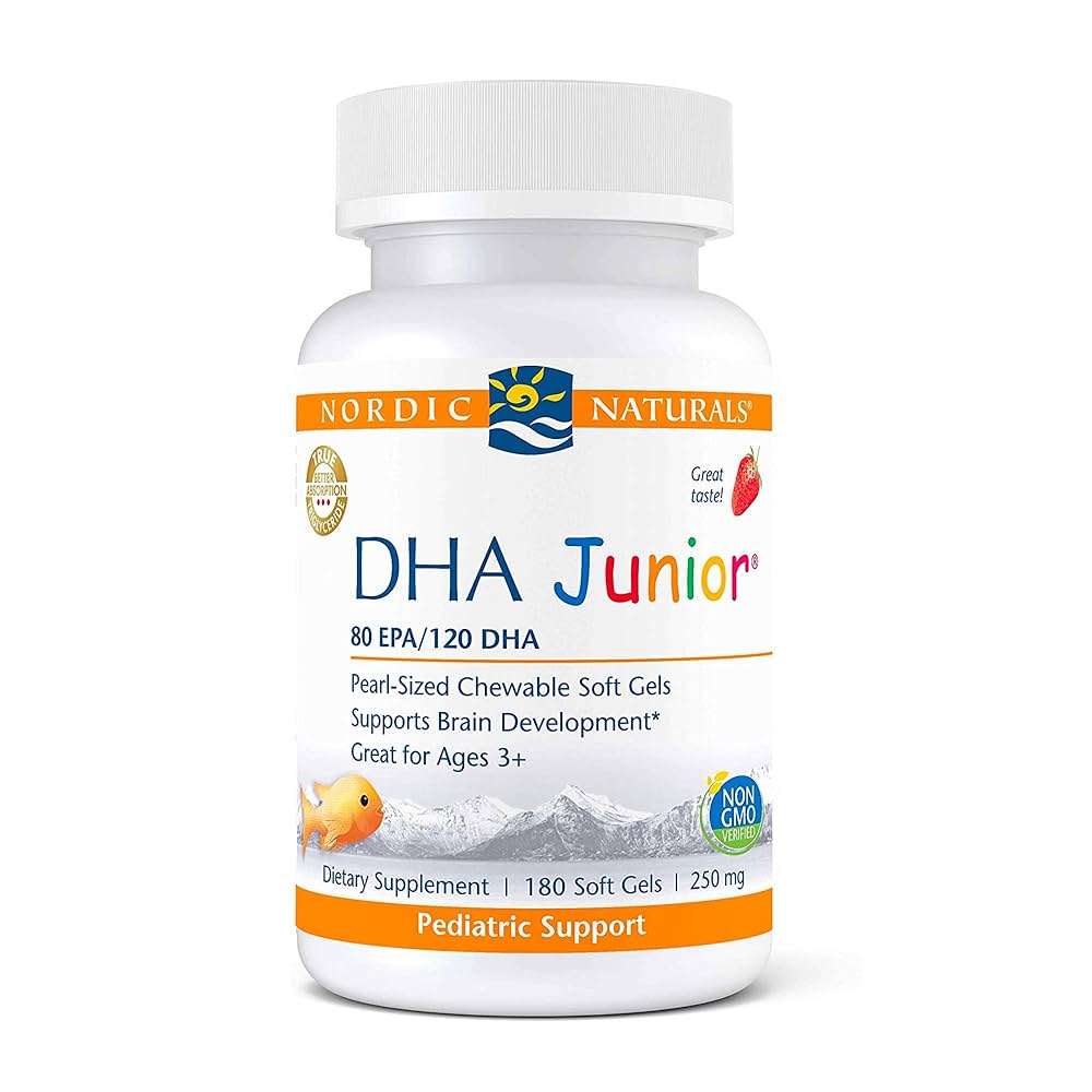 Nordic Naturals DHA Junior Gels – Kid-Friendly Omega-3 Brain, Mood & Vision Support