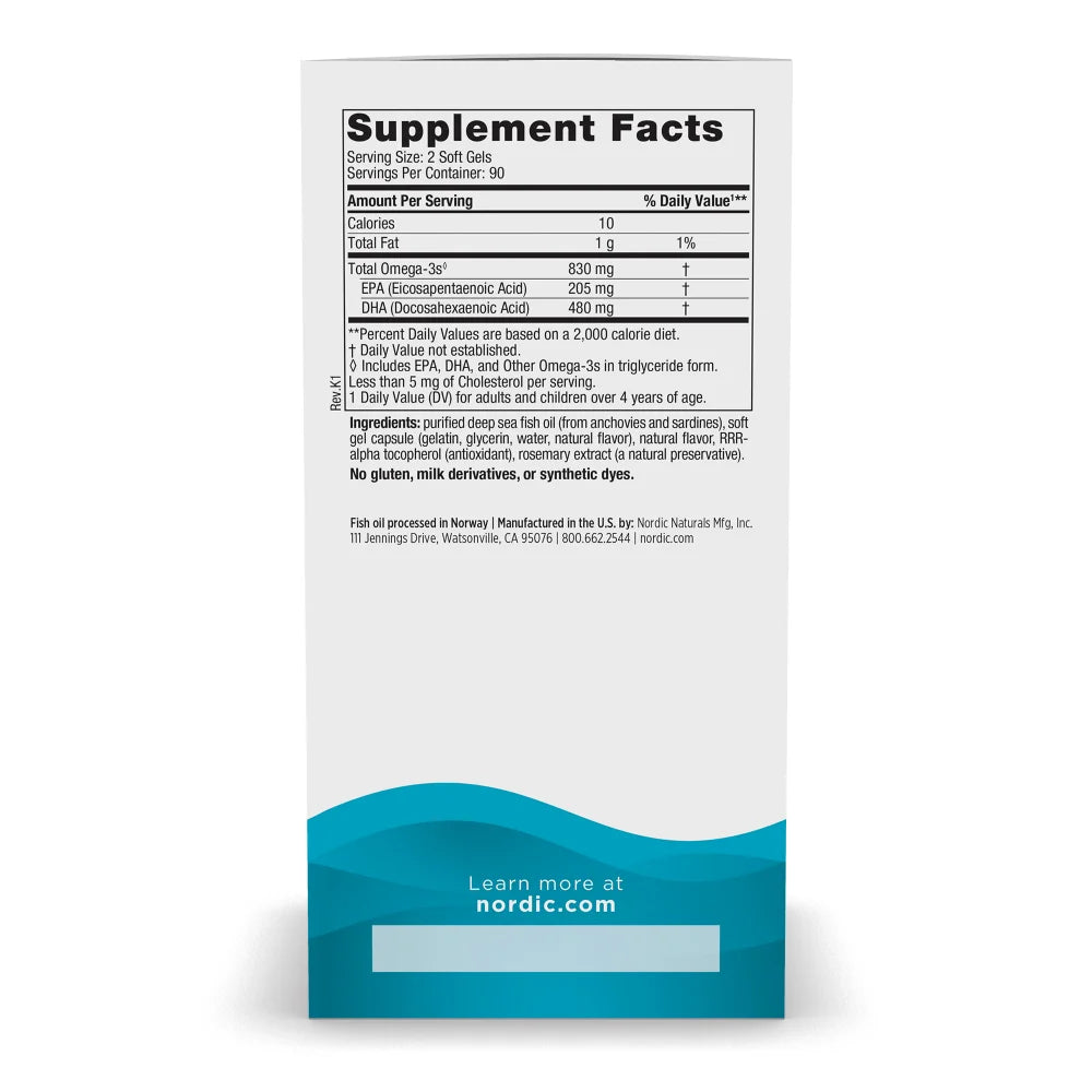 Nordic Naturals DHA Strawberry – 180 Softgels | Brain, Eye & Nervous System Health