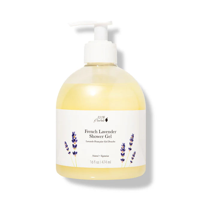100% Pure Lavender Shower Gel – Gentle, Relaxing Cleanse for All Skin Types (16 fl oz)