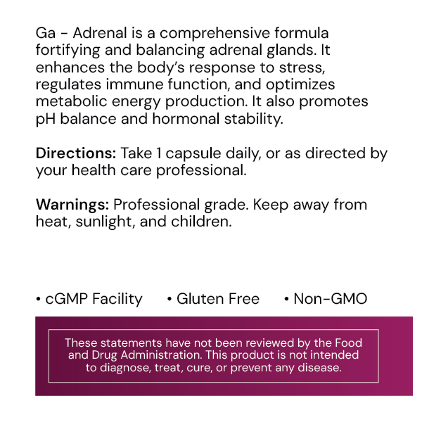Systemic Formulas GA Adrenal – Advanced Adrenal Support & Energy Formula