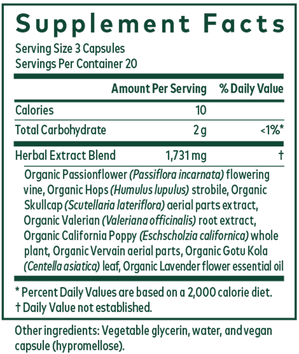 Sleep Formula 60 Capsules Supplement Facts