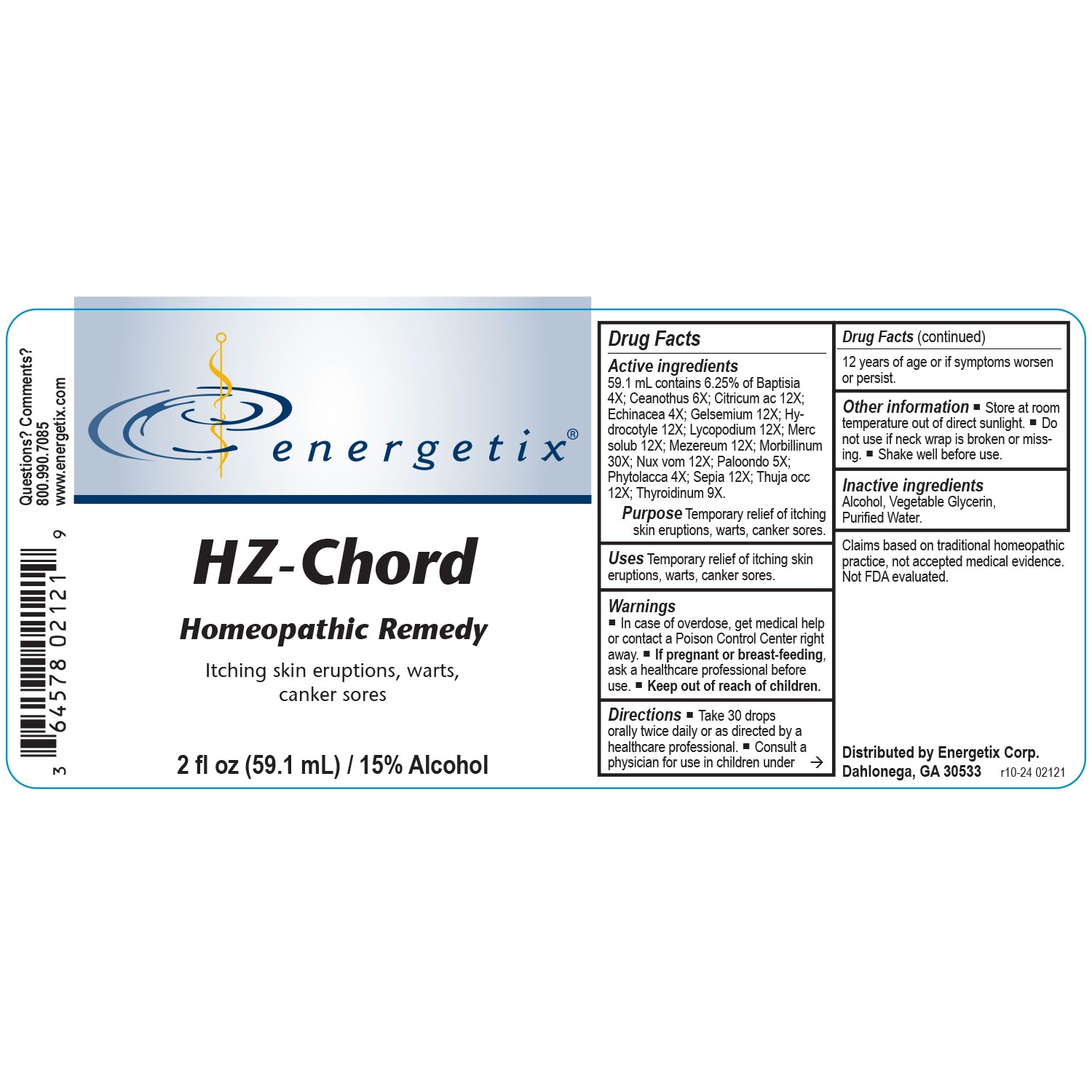 Energetix HZ Chord (2 fl oz) – Natural Immune & Viral Response Support