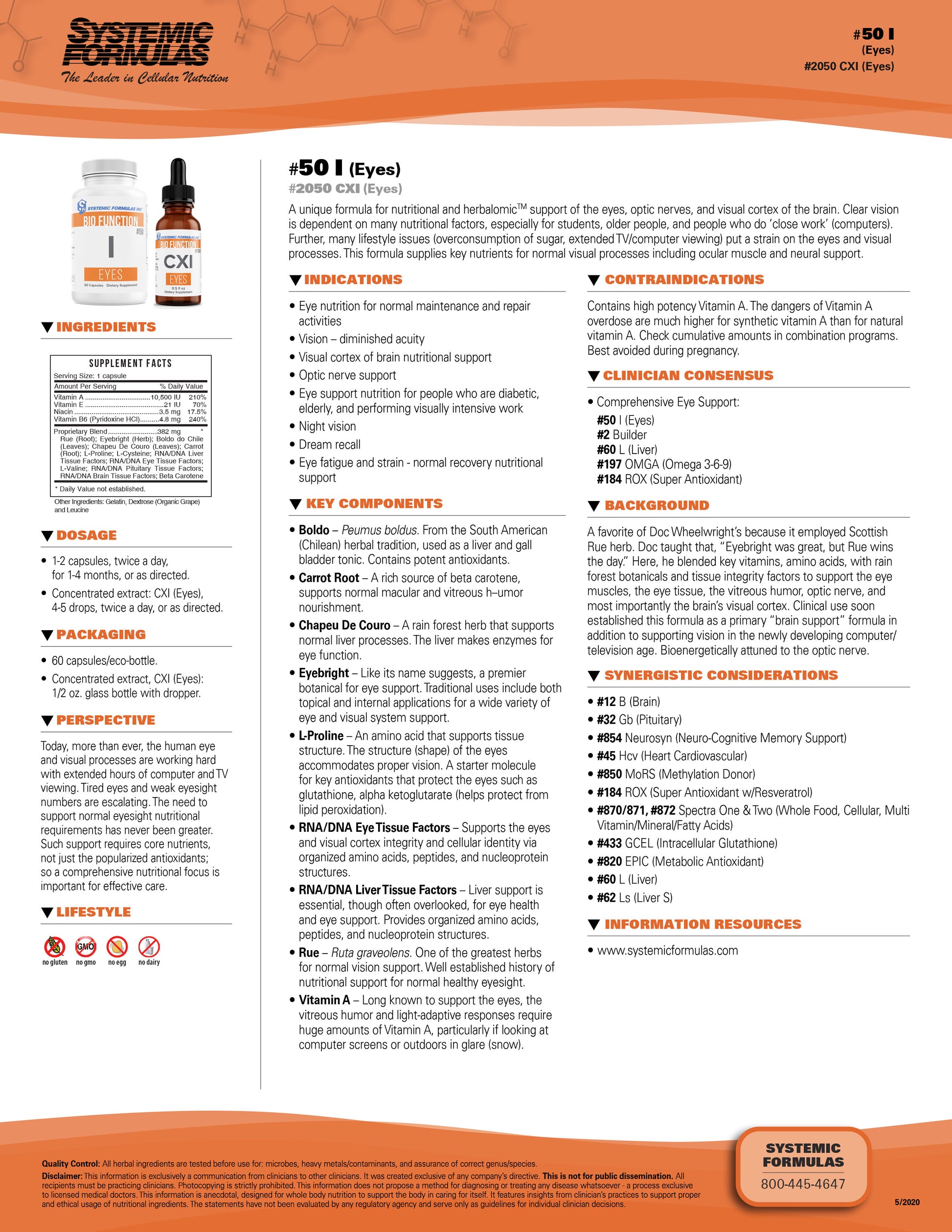 Systemic Formulas I-Eyes – Vision, Eye Health & Antioxidant Support Supplement