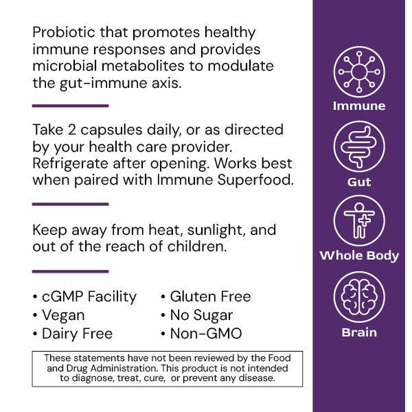 Alimentum Labs Immune µBiomic – Probiotic for Gut-Immune Axis Support