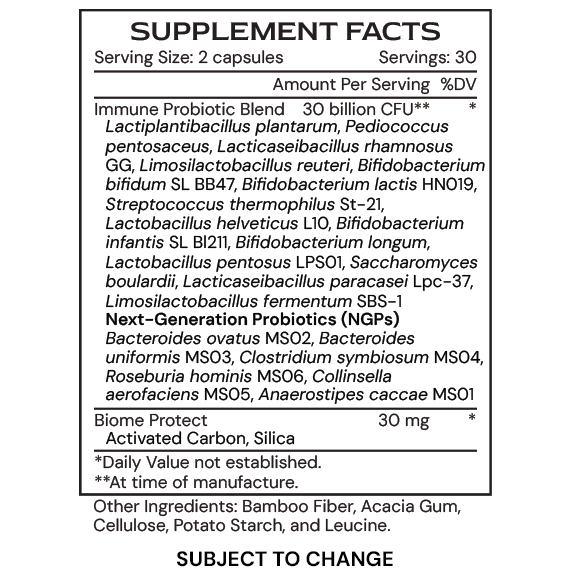 Alimentum Labs Immune µBiomic – Probiotic for Gut-Immune Axis Support