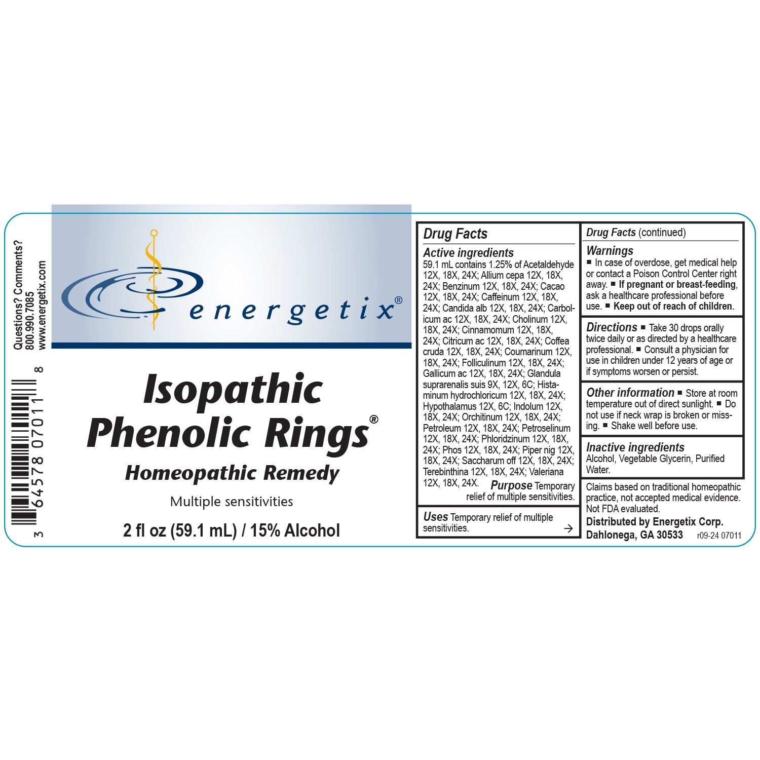Energetix Iseopathic Rings – Homeopathic-Inspired Energetic Support (1 Set)