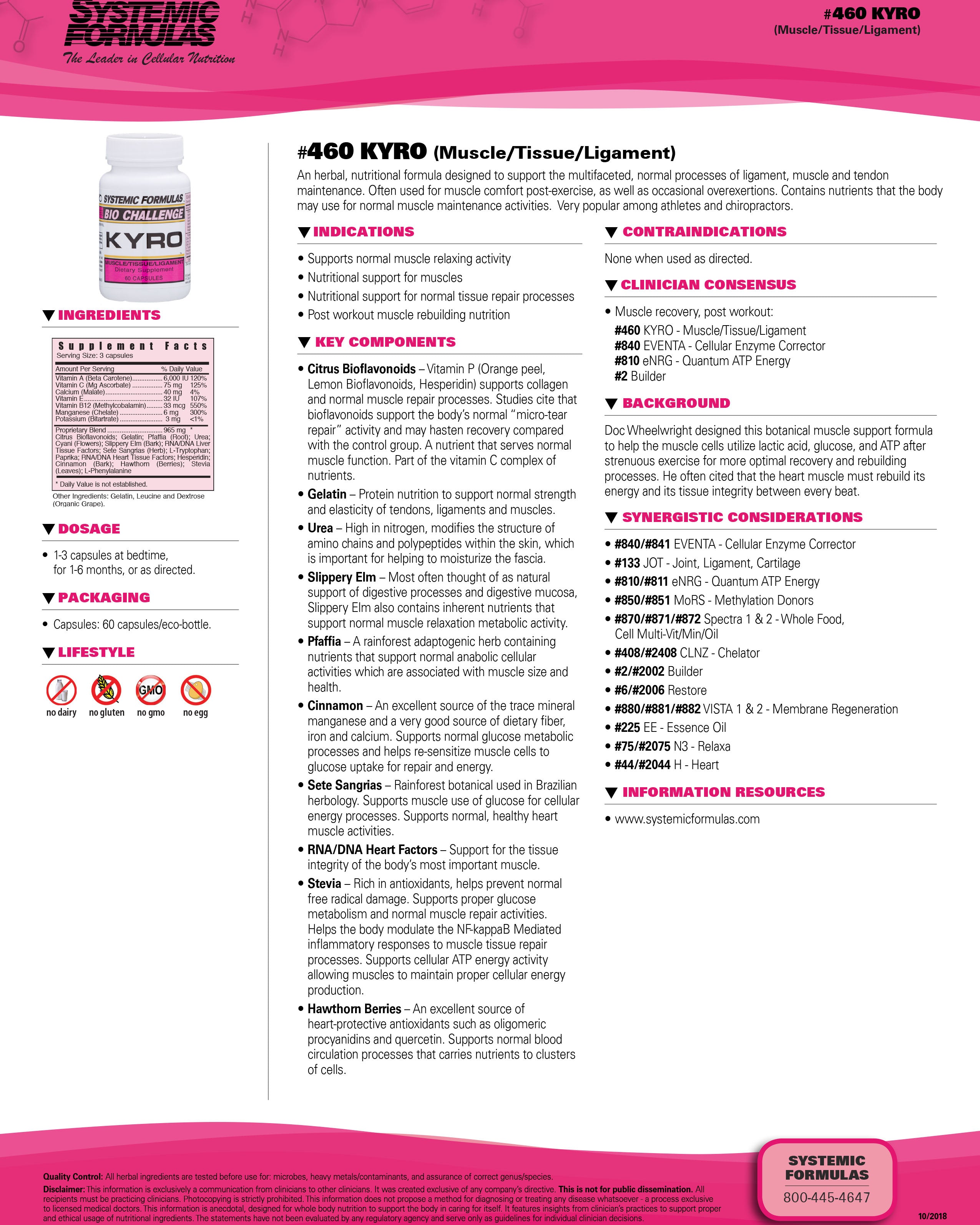 Systemic Formulas KYRO – Advanced Mitochondrial Energy & Cellular Support Supplement