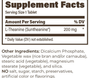 Suntheanine SR 200mg 90 Tablets Supplement Facts