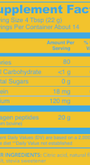 Collagen Peptides Lemon 14 Servings Supplement Facts