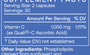 Liposomal Vitamin C 60 Capsules Supplement Facts