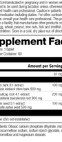 supplement fact label