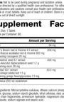 Vascular Care Complex, Rev 02 Supplement Facts