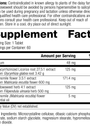 supplement fact label