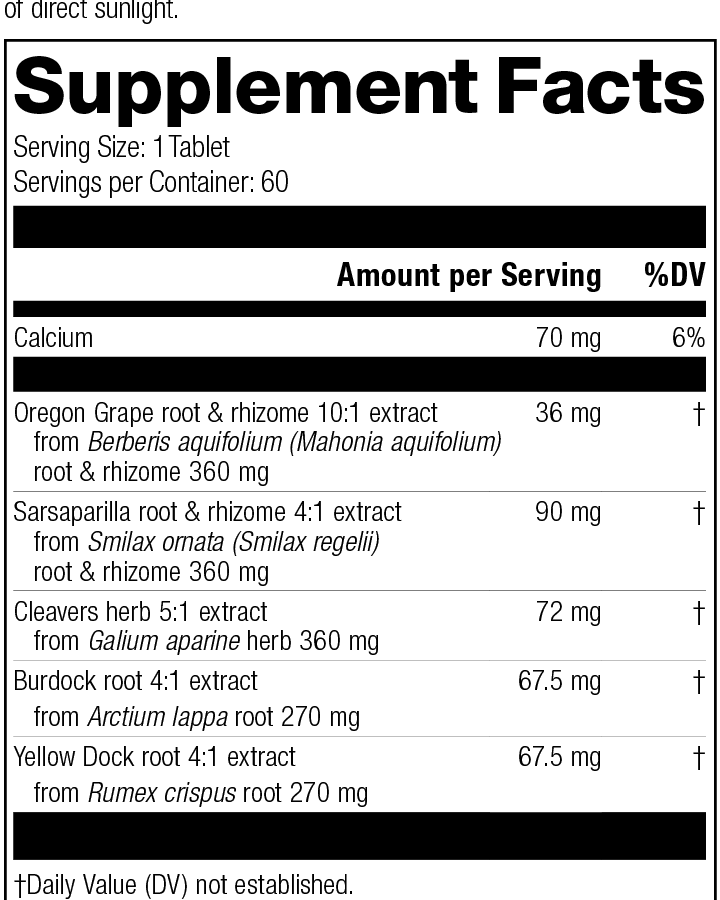 supplement fact label