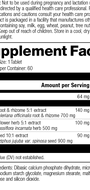 supplement fact label