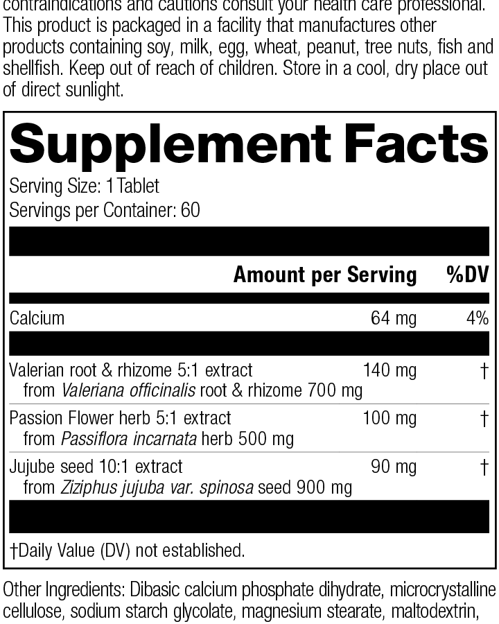 supplement fact label