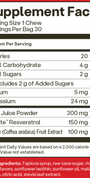 SuperBeets Memory + Focus 30 Chews Supplement Facts