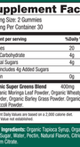 Moringa + Super Green Apple Gummies 60ct Supplement Facts
