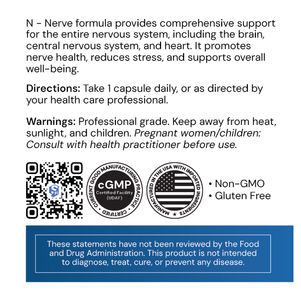 Systemic Formulas N-Nerve – Nerve, Brain & Neurological Support Supplement