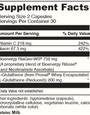 NAD+ Activate with Glutathione 60 Capsules Supplement Facts