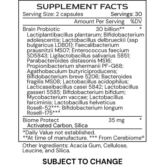 Alimentum Labs Neuro µBiomic 60 Capsules