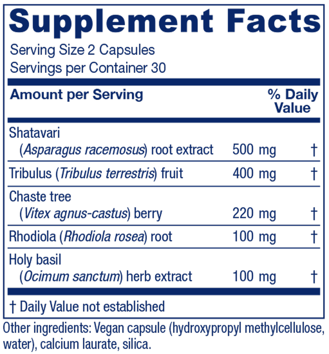 Ovulation Assist 60 Capsules Supplement Facts