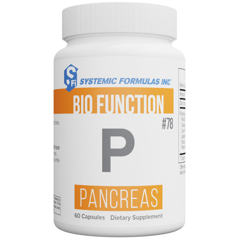 Systemic Formulas P – Pancreas – Comprehensive Pancreas Tissue & Function Support | 60 Capsules