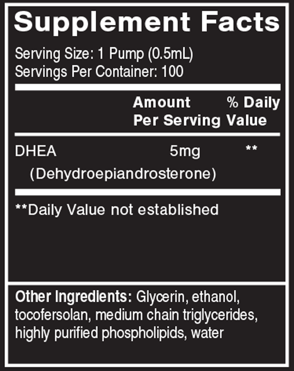 Pure DHEA 1.7 fl oz Supplement Facts