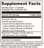 Prebiotic Mushroom Blend 60 Capsules Supplement Facts