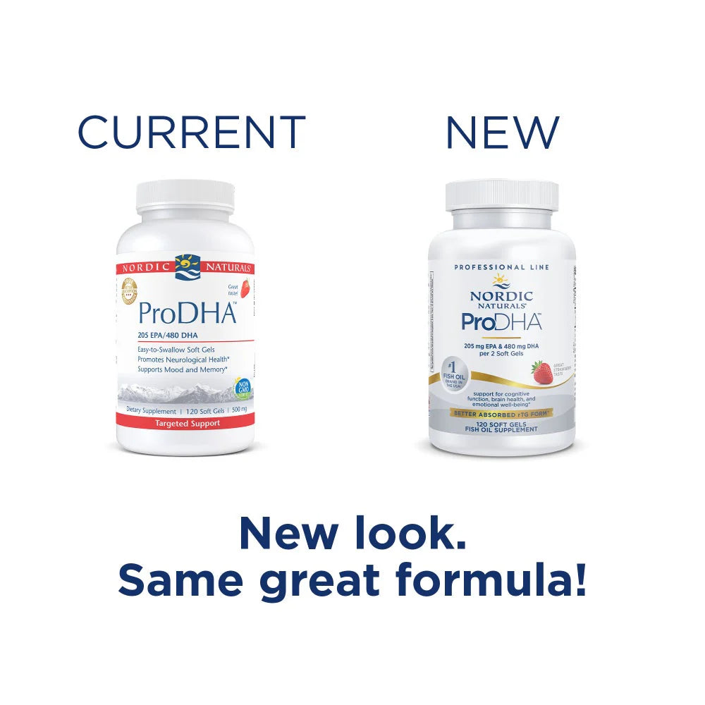 Nordic Naturals ProDHA Strawberry 120 Softgels – Omega-3 DHA Brain & Eye Support