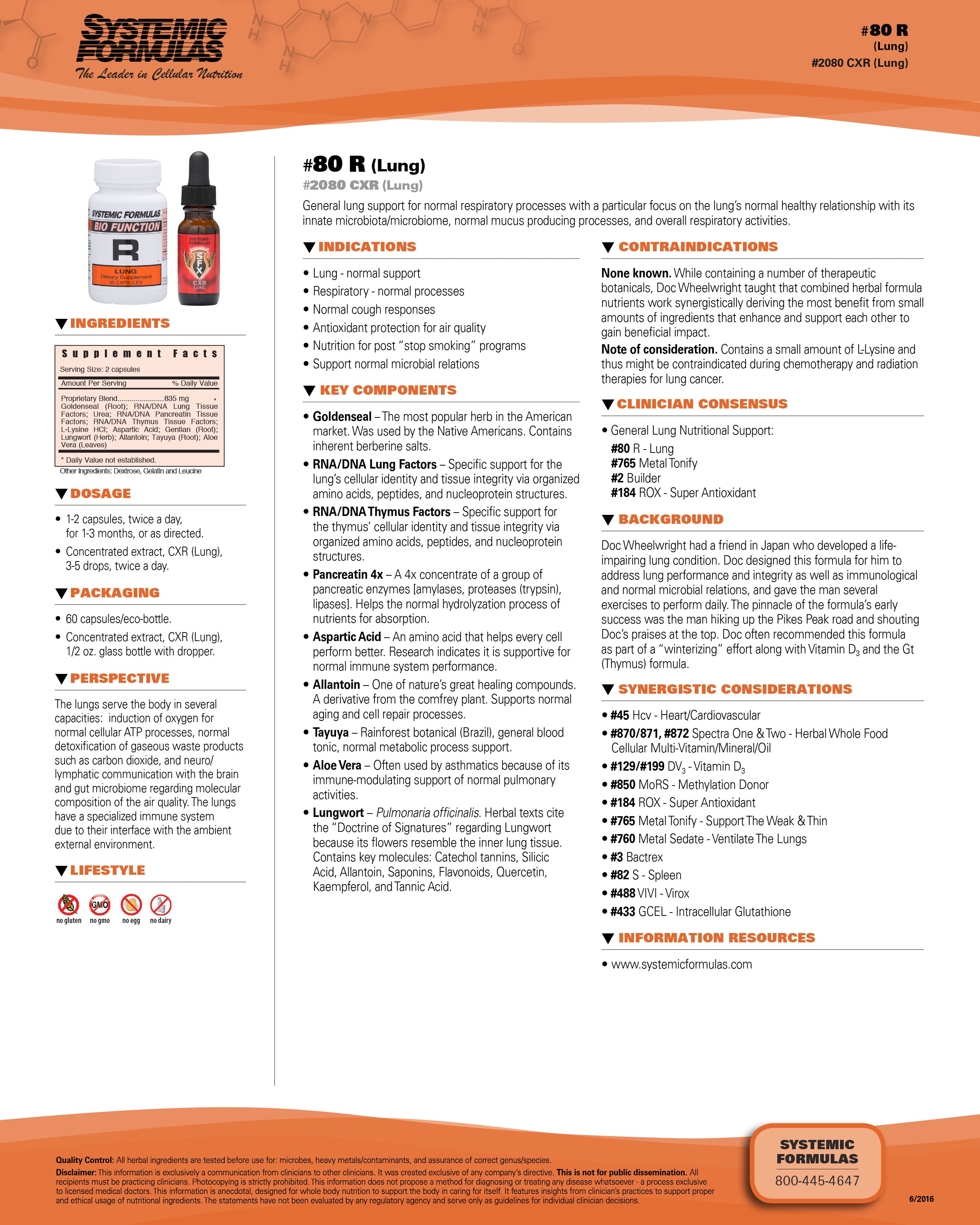 Systemic Formulas R-Lung (90 Capsules) – Advanced Respiratory & Lung Support Formula