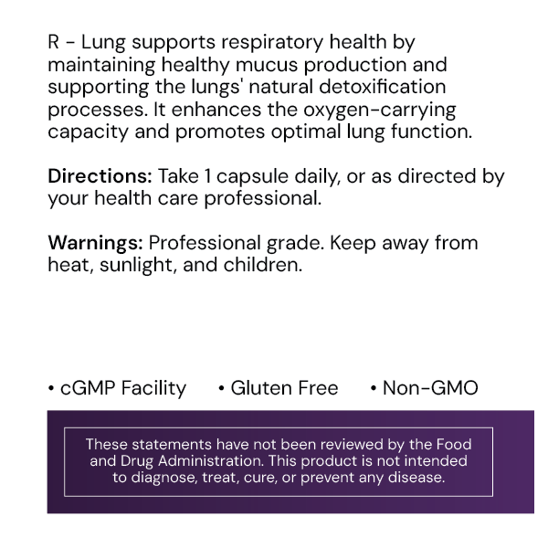Systemic Formulas R-Lung (90 Capsules) – Advanced Respiratory & Lung Support Formula