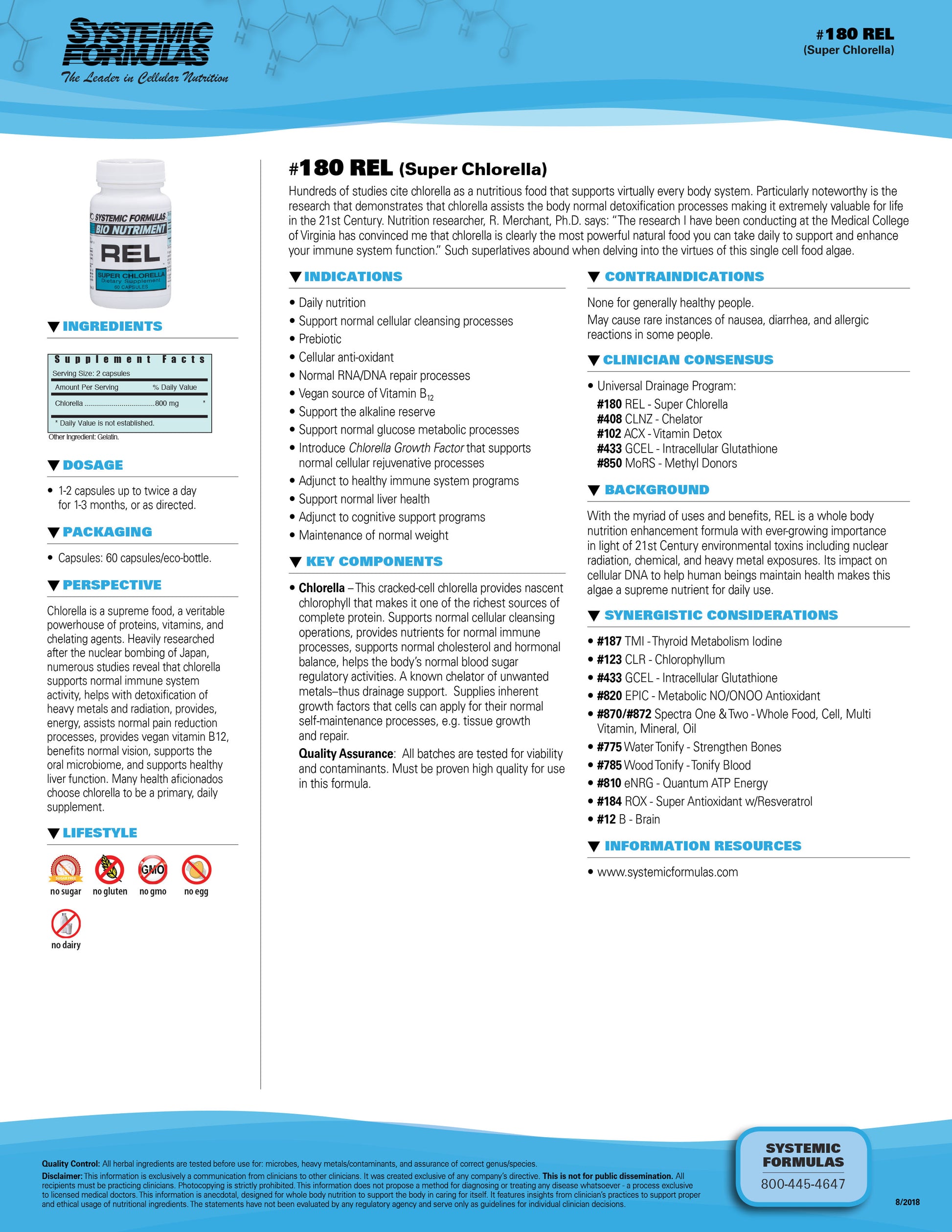 Systemic Formulas REL – Stress, Mood & Relaxation Support Supplement