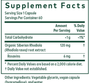 Rhodiola 60 Capsules Supplement Facts
