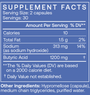 Sodium Butyrate 60 Capsules Supplement Facts