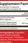 SuperBeets 1000 mg 90 Capsules Supplement Facts