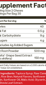 SuperBeets Heart Chews Pomegranate Berry 60 Chews Supplement Facts