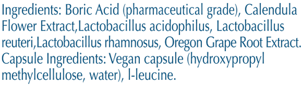 V-BoricPro 30 Suppositories Supplement Facts