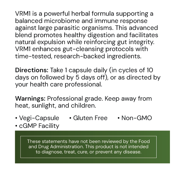 Systemic Formulas VRM1 Cell – Cellular Support & Natural Detox Formula