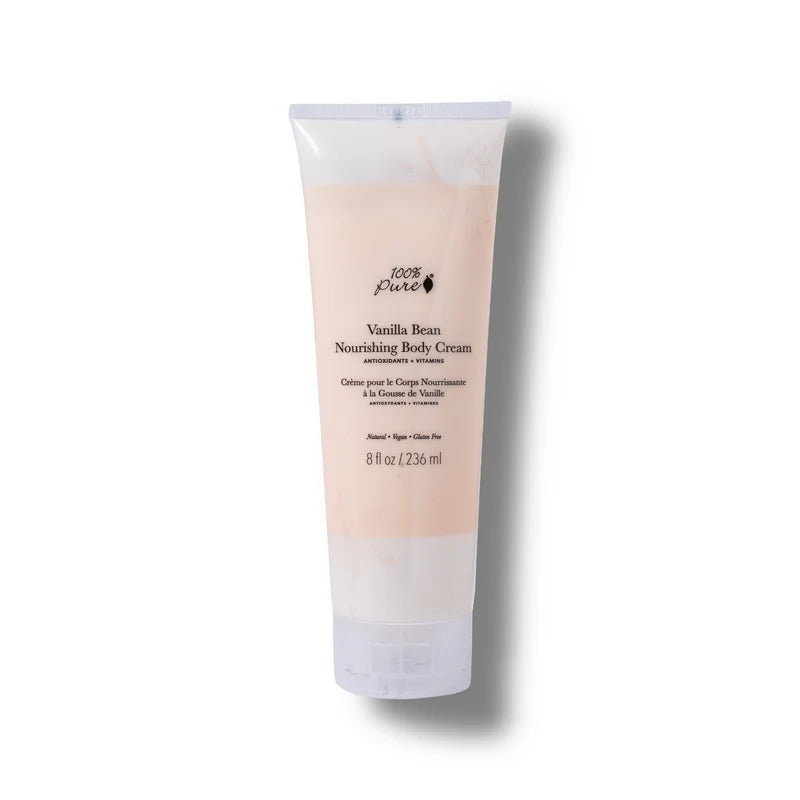 100% Pure Vanilla Bean Nourishing Body Cream – Deep Hydration for Dry Skin (8 fl oz)