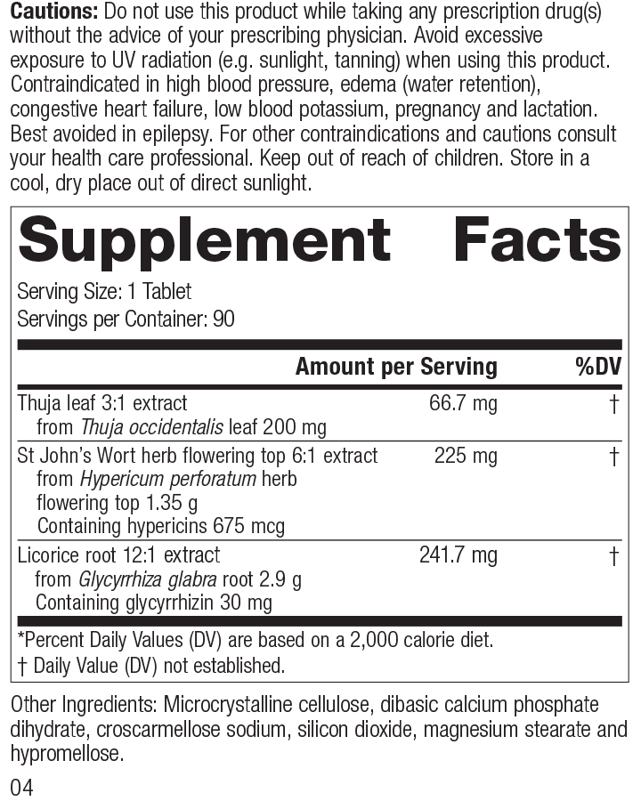 Viranon Rev 03 Supplement Facts