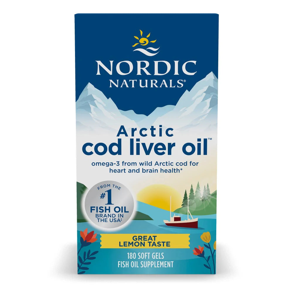 Nordic Naturals Cod Liver Oil Soft Gels – Pure Omega-3 Support for Heart, Brain & Immune Health