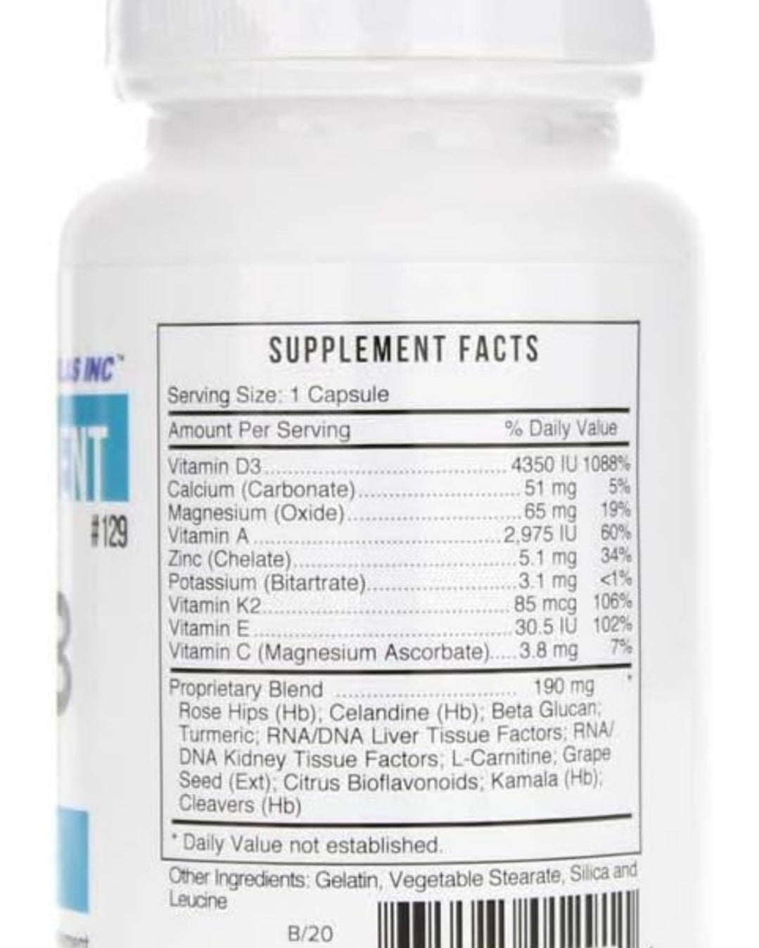 Systemic Formulas DV3 - 60 Capsules
