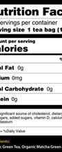Matcha Green Tea 18 Bags Supplement Facts