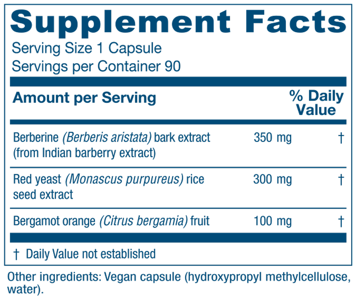 CholestBlend 90 Capsules Supplement Facts
