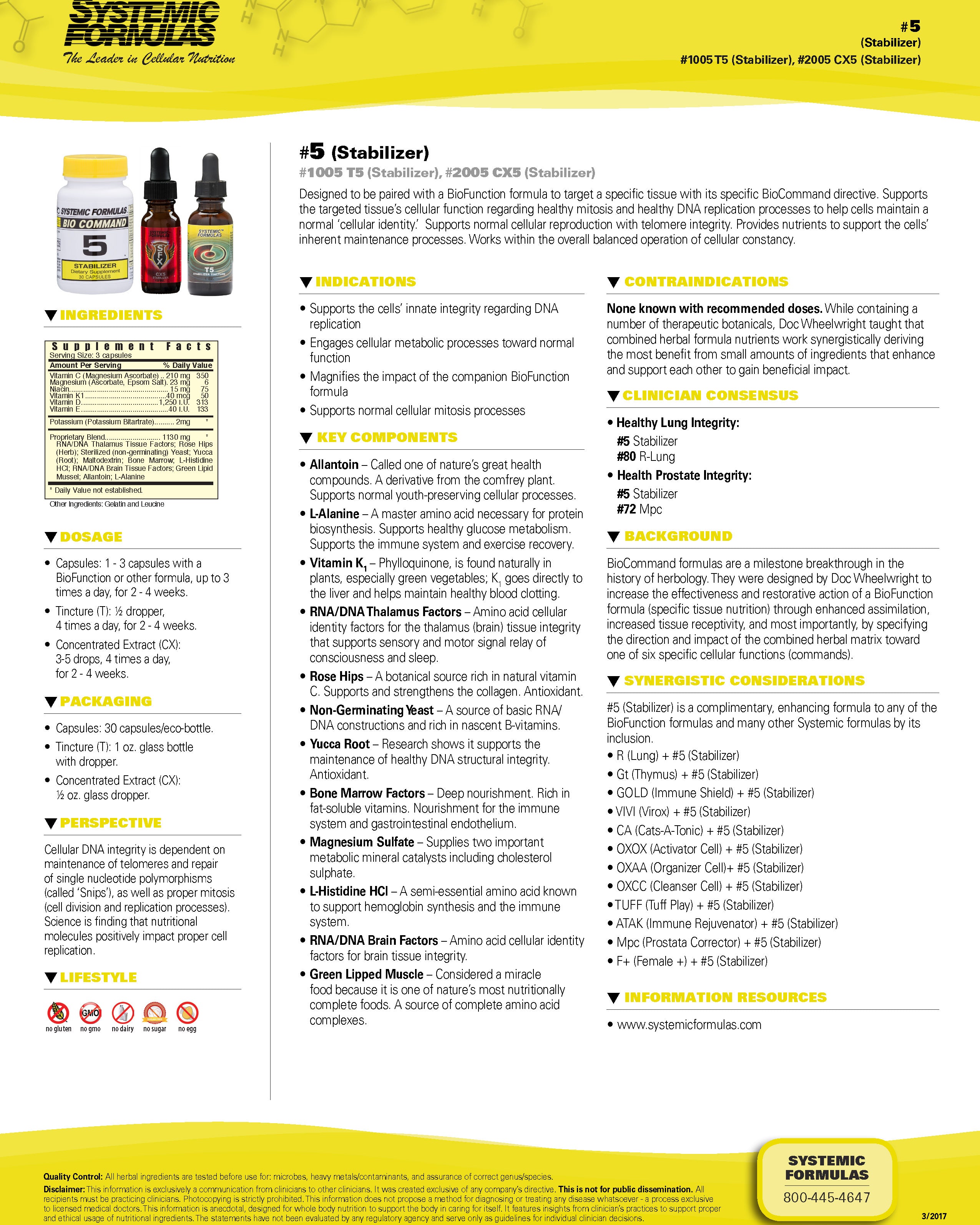 Systemic Formulas CX5 Liquid - Nutritional support for the normal production of new, healthy cells